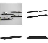 vidaXL Estanterías flotantes, 4 unidades, color , 80x23,5x3,8 cm, MDF - Estantería de pared - Estanterías de pared - Estantería de pared flotante - Estantería de pared suspendida