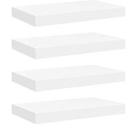 vidaXL Estanterías flotantes, 4 unidades, color blanco, 40x23,5x3,8 cm, MDF