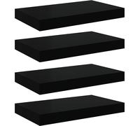 vidaXL Estanterías flotantes, 4 unidades, color brillante, 40x23,5x3,8 cm, MDF