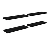 vidaXL Estanterías flotantes, 4 unidades, color brillante, 80x23,5x3,8 cm, MDF
