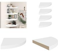 vidaXL Estanterías flotantes Eck, 4 unidades, blanco, 35x35x3,8 cm, MDF - Estantería de pared - Estanterías de pared - Estantería de pared flotante - Estantería de pared suspendida