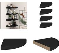 vidaXL Estanterías flotantes Eck, 4 unidades, color , 35x35x3,8 cm, MDF - Estantería de pared - Estanterías de pared - Estantería de pared flotante - Estantería de pared suspendida