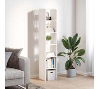 vidaXL Estanterías modulares, 2 unidades, apilables, color blanco, 30x30x80 cm, material de madera