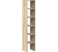vidaXL Estanterías modulares, 2 unidades, apilables, color roble Sonoma, 30x30x80 cm