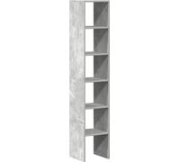 vidaXL Estanterías modulares, 2 unidades, color gris cemento, 30x30x80 cm, material de madera