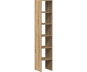 vidaXL Estanterías modulares, 2 unidades, diseño artesanal en roble, 30x30x80 cm