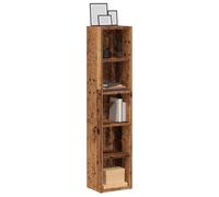 vidaXL Estanterías para CD 2 uds madera envejecida 21x16x93,5 cm