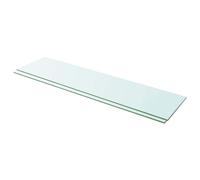 vidaXL Estantes de pared de vidrio transparente 100x25 cm 2 unidades