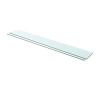 vidaXL Estantes de vidrio para pared 2 unidades 110x15 cm transparentes