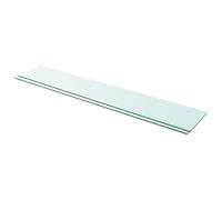 vidaXL Estantes de pared 2 unidades Panel de vidrio transparente 110x20 cm