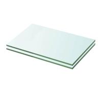vidaXL Estantes 2 Unidades Panel de Vidrio Transparente 20x25 cm