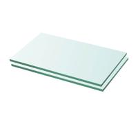 vidaXL Estantes colgantes de pared Panel montado de vidrio transparente 30x12 cm 2 unidades