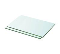vidaXL Estantes 2 unidades panel de vidrio transparente 30x15 cm