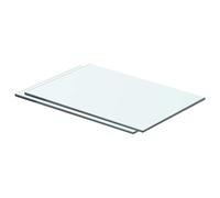 vidaXL Estantes de pared panel montado colgante de vidrio transparente 40x20 cm (2 unidades)