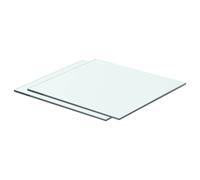 vidaXL Estantes de pared 2 unidades Balda de vidrio transparente 40x35 cm