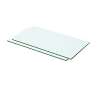 vidaXL Estantes 2 unidades panel de vidrio transparente 50x20 cm