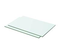 vidaXL Estantes panel de vidrio transparente 50x25 cm – 2 unidades