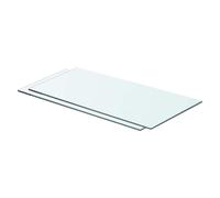 vidaXL Estantes 2 unidades panel de vidrio transparente 60x25 cm