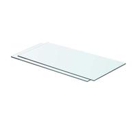 vidaXL Estantes 2 Unidades Panel de Vidrio Transparente 60x25 cm