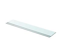 vidaXL Estantes 2 unidades panel de vidrio transparente 90x15 cm