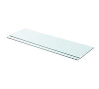 vidaXL Estantes 2 unidades panel de vidrio transparente 90x25 cm