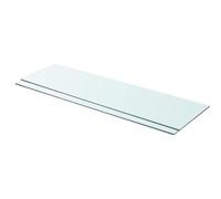 vidaXL Estantes panel de vidrio transparente 90x25 cm para pared, 2 unidades