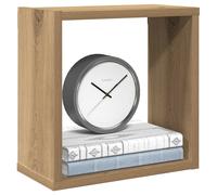 vidaXL Estantes cubo de pared 2 uds madera roble artisan 30x15x30 cm