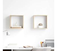 vidaXL Estantes cubo de pared 2 unidades roble Sonoma 30x15x30 cm