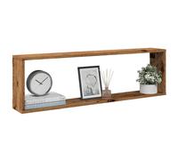 vidaXL Estantes Cubo de Pared 4 uds Madera Envejecida 100x15x30 cm, estantería de Pared, estantería Flotante, Armario de Pared, Estante de Pared