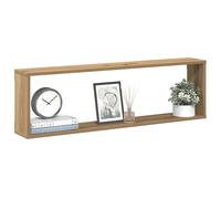 vidaXL Estantes cubo de pared 4 uds madera roble artisan 100x15x30 cm