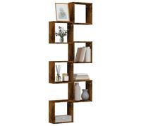vidaXL Estantes cubo de pared 6 unidades roble ahumado 30x15x30 cm