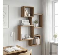 vidaXL Estantes de Cubo para Pared Montada en la pared Roble artisan
