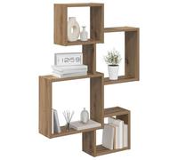 vidaXL Estantes de Cubo para Pared Montada en la Pared Roble Artisan