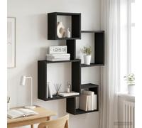 vidaXL Estantes de Cubo para Pared Montada en la pared Roble Negro