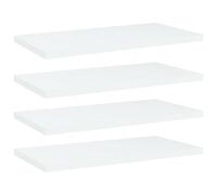 vidaXL Estantes para estantería 4 unidades Madera contrachapada 40x20x1,5 cm Blanco