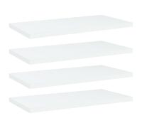 vidaXL Estantes de estantería 4 uds contrachapada blanco 40x20x1,5 cm