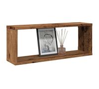 vidaXL Estantes cubo de pared 2 uds madera envejecida 60x15x23 cm