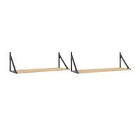 vidaXL Estantes de pared 2 unidades 80x25x25,5 cm madera de ingeniería Roble Sonoma