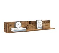 vidaXL Estantes de pared 2 uds madera envejecida 100x16,5x16,5 cm