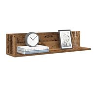 vidaXL Estantes de pared 2 uds madera envejecida 75x16,5x16,5 cm