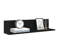 vidaXL Estantes de pared 2 uds madera ingeniería negro 75x16,5x16,5 cm