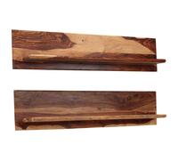 vidaXL Estantes de pared 2 uds Madera maciza de acacia 118x26x20 cm