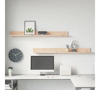 vidaXL Estantes de pared 2 uds madera maciza de pino 110x11x9 cm