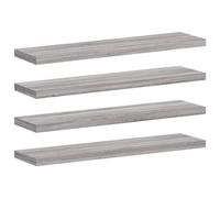 vidaXL Estantes pared 2 uds madera ingeniería gris Sonoma 40x10x1,5 cm