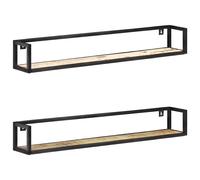 vidaXL Estantes de pared 2 unidades 120 cm madera maciza reciclada