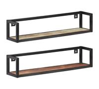 vidaXL Estantes de pared 2 unidades 80 cm madera maciza reciclada