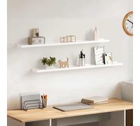 vidaXL Estantes de pared 2 unidades blanco 100x9x3 cm