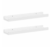 vidaXL Estantes de Pared 2 Unidades Blanco Brillo 40x9x3 cm