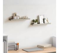 vidaXL Estantes de pared 2 unidades gris hormigón 40x9x3 cm