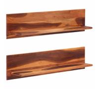 vidaXL Estantes de pared 2 unidades madera maciza acacia 112x20x26 cm